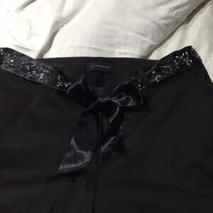 Context cropped black cotton spandex pant NWT 4